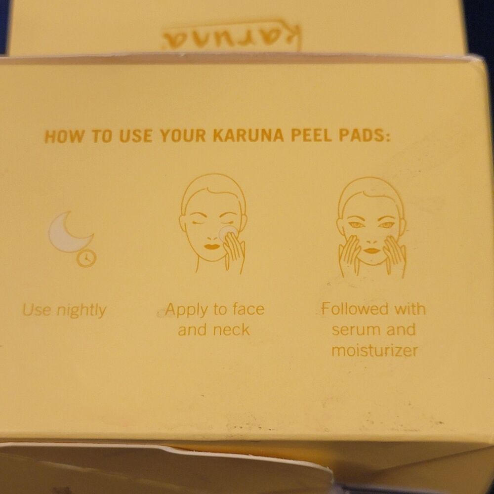 Karuna Kombucha Peel Pads 30 Ct Exfoliating Brighten Face Wipes NEW MSRP $38 - Picture 10 of 13